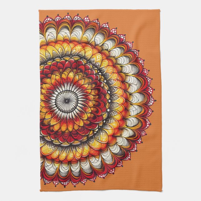 Desert Medallion - Abstract  Kitchen Towel (Vertical)