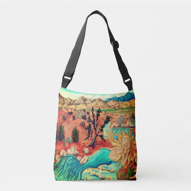 Desert Mermaid Crossbody Bag (Front)