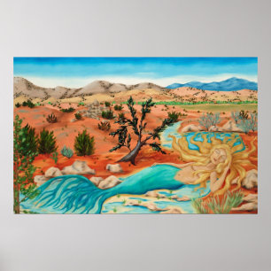 Desert Mermaid Poster