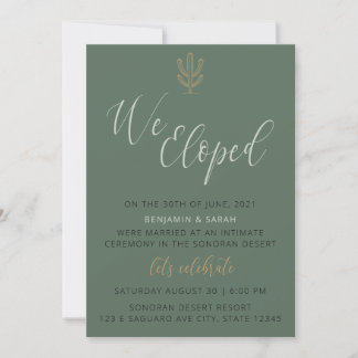 Desert Minimal Elopement Announcement