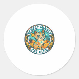 Desert Mirage Cat Cat Mom Gift Idea - Desert Mirag Classic Round Sticker