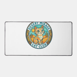 Desert Mirage Cat Cat Mom Gift Idea - Desert Mirag Desk Mat