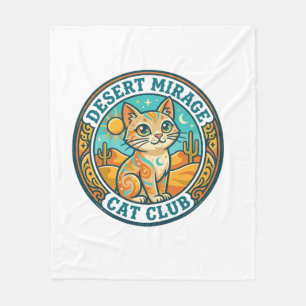 Desert Mirage Cat Cat Mom Gift Idea - Desert Mirag Fleece Blanket