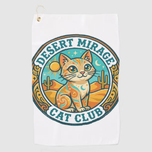 Desert Mirage Cat Cat Mom Gift Idea - Desert Mirag Golf Towel