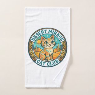 Desert Mirage Cat Cat Mom Gift Idea - Desert Mirag Hand Towel