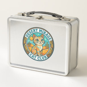 Desert Mirage Cat Cat Mom Gift Idea - Desert Mirag Metal Lunch Box