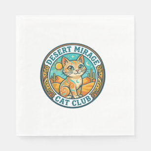 Desert Mirage Cat Cat Mom Gift Idea - Desert Mirag Napkin