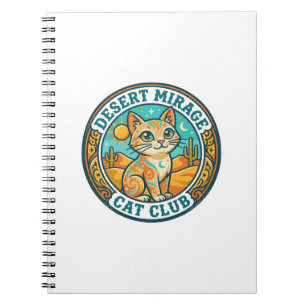 Desert Mirage Cat Cat Mom Gift Idea - Desert Mirag Notebook