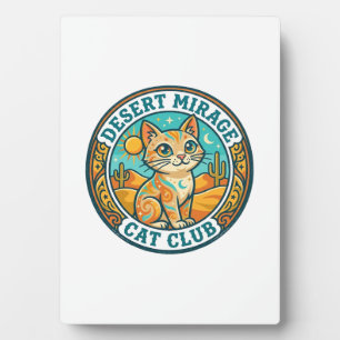 Desert Mirage Cat Cat Mom Gift Idea - Desert Mirag Plaque
