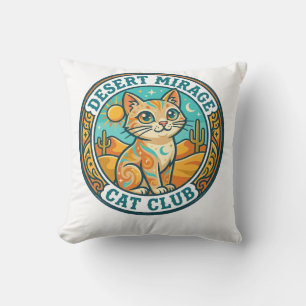 Desert Mirage Cat Cat Mom Gift Idea - Desert Mirag Throw Pillow