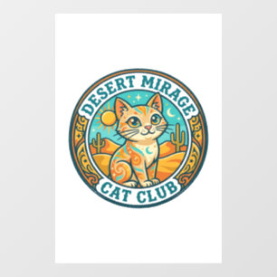 Desert Mirage Cat Cat Mom Gift Idea - Desert Mirag Window Cling