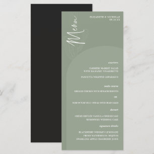 Désert moderne de Boho   Menu Mariage de script si
