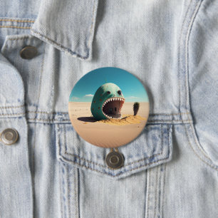 Desert monster house 3 inch round button