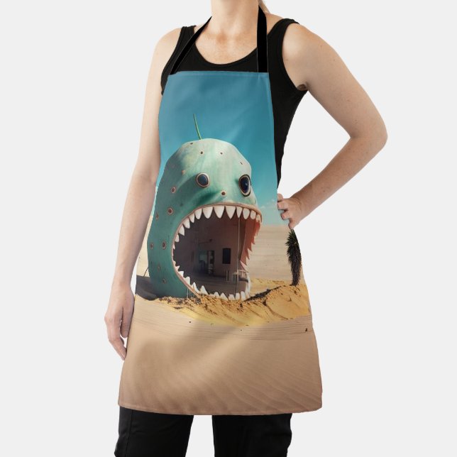 Desert monster house apron (Insitu)