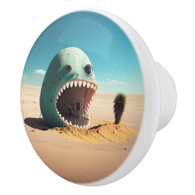 Desert monster house ceramic knob (Right)