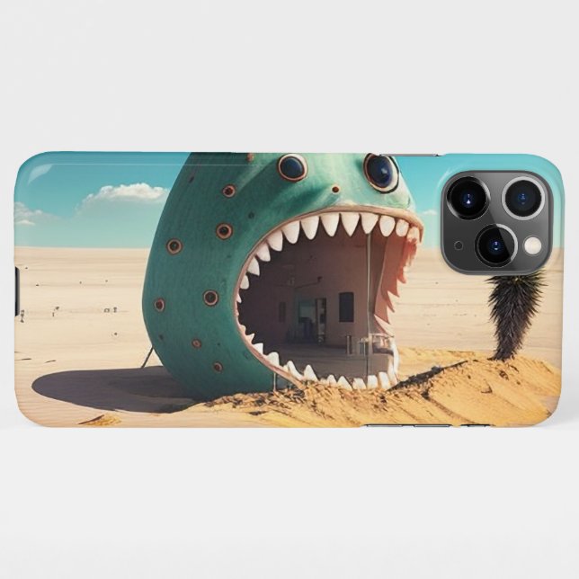 Desert monster house iPhone case (Back Horizontal)