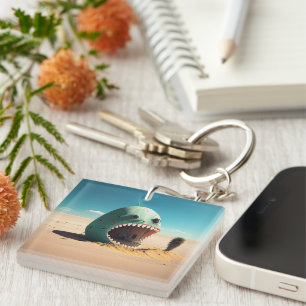 Desert monster house keychain