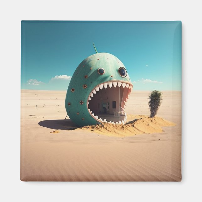 Desert monster house magnet (Front)