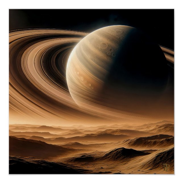 Desert Moon of a Ringed Giant Poster (Front)