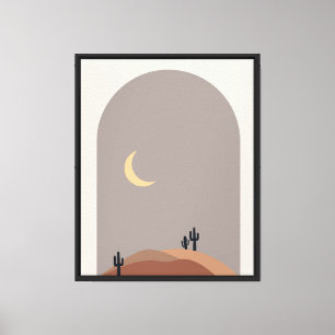 Desert Moon Wall Art – Boho Aesthetic Print