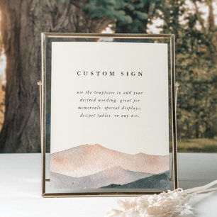 Desert Mountain Custom Wedding Sign Template