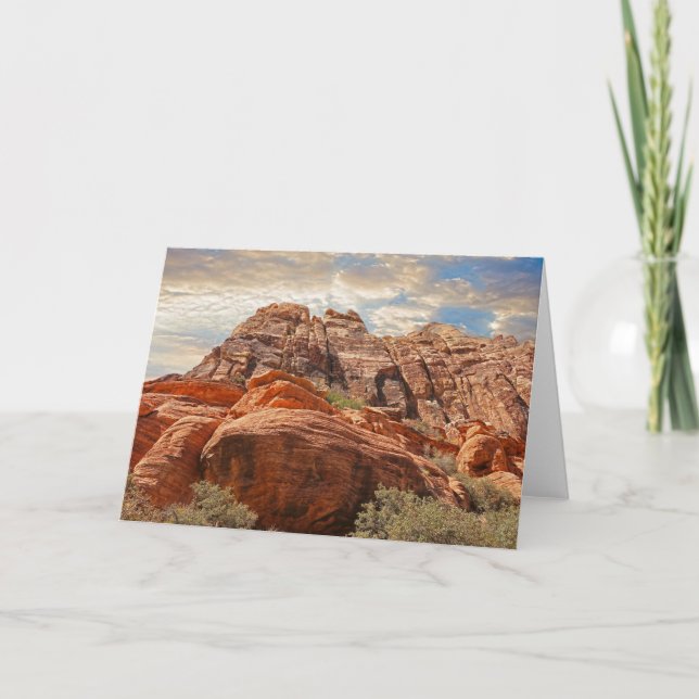 Desert Mountain Scene  Note Card (Front)
