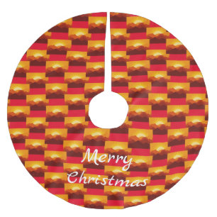 Desert Mountains Sunset Thunder_Cove Brushed Polyester Tree Skirt