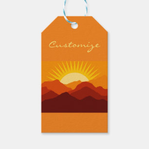 Desert Mountains Sunset Thunder_Cove Gift Tags