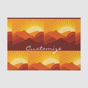 Desert Mountains Sunset Thunder_Cove Tissue Paper