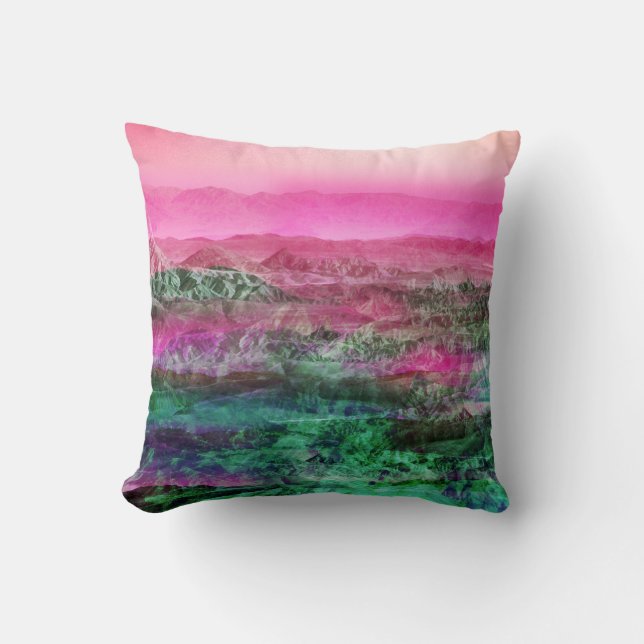 Desert Mountains Throw Pillow (Front)