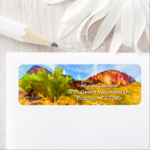 Desert Mountains Warm Colours Digital Painting