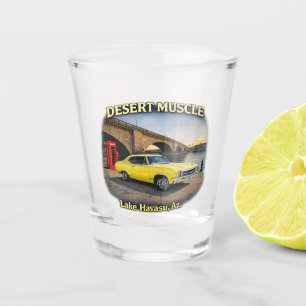 Desert Muscle Retro Car Design Shot Glass