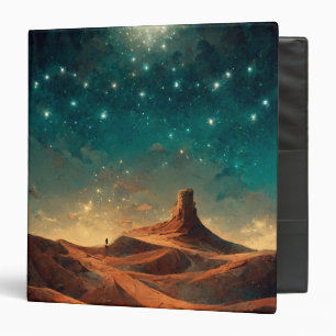 Desert Night Fantasy Landscape Sci-Fi Binder