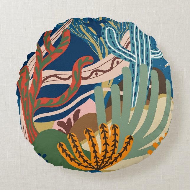 Desert Nights Round Pillow (Front)