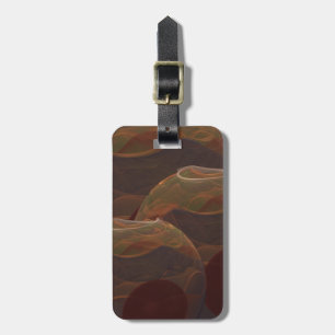 Desert Oasis Fractal Pottery Abstract Art Luggage Tag