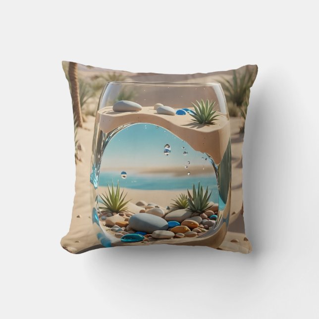 Desert Oasis Glass Pillow (Front)