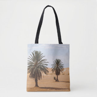 Desert Oasis: Sahara Palms Landscape. Tote Bag
