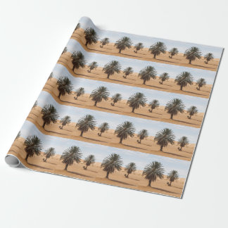 Desert Oasis: Sahara Palms Landscape. Wrapping Paper