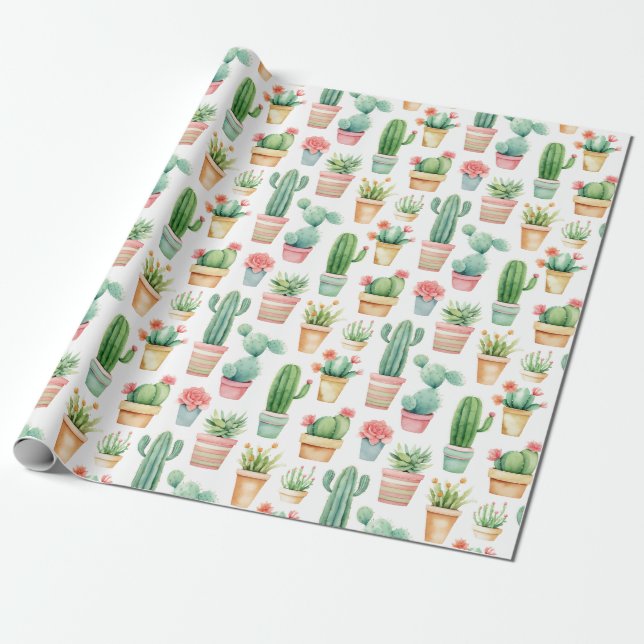 Desert Oasis Wrapping Paper (Unrolled)