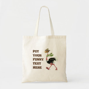 Desert Ostrich Runner Tote Bag