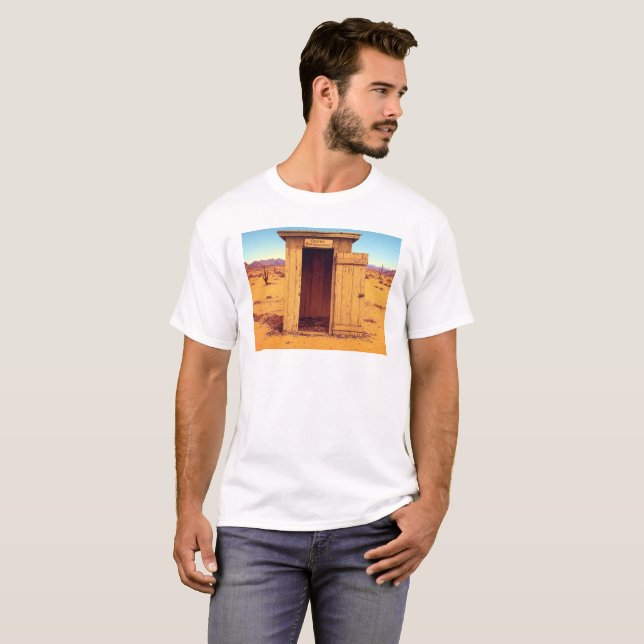 Desert Outhouse men white T-shirt (Front Full)