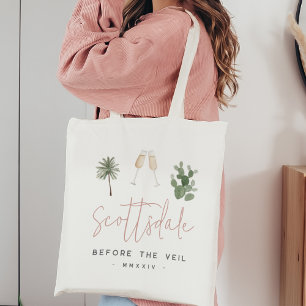 Desert Palm & Cactus Bachelorette Party Tote Bag