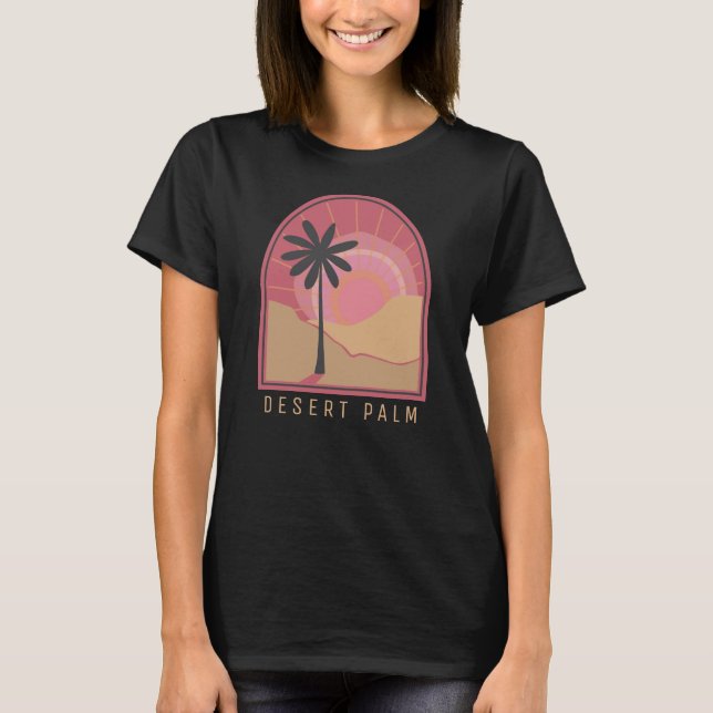 Desert Palm (Pink) T-Shirt (Front)