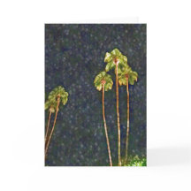 Desert Palms at Night Greeting Card