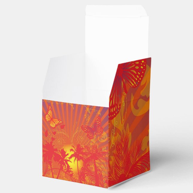 Desert Palms Oasis Design Favor Box (Opened)