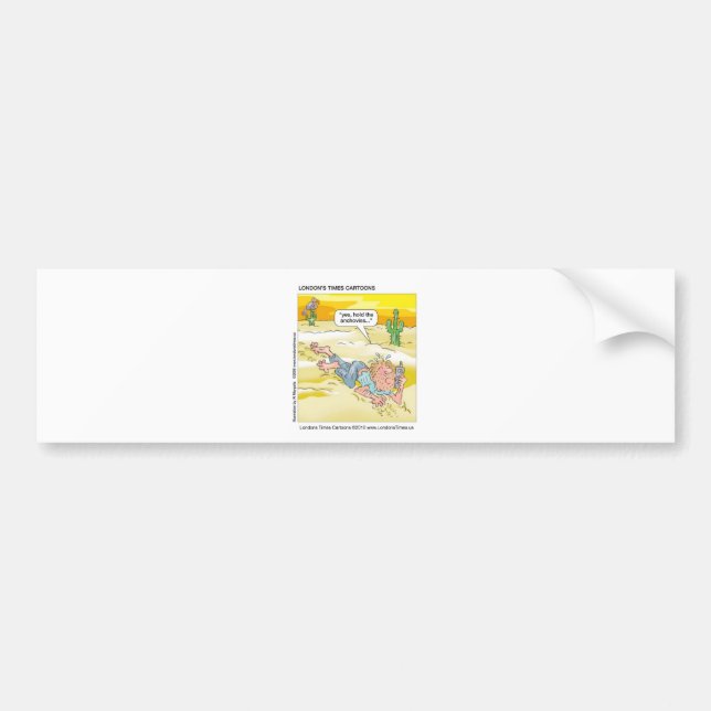 Desert Pizza Funny Mugs, Tees, Cards, & Gifts Bumper Sticker (Front)