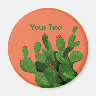 Desert Prickly Pear Arizona Custom Magnet
