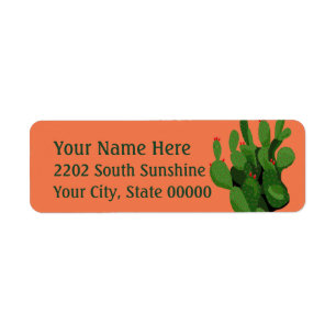 Desert Prickly Pear Arizona Return Adresse Label