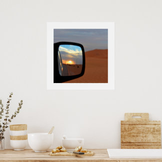 Desert Reflections at Sunset Poster