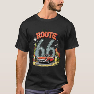 Desert Road Trip Route 66 Design with Classic Red  T-Shirt